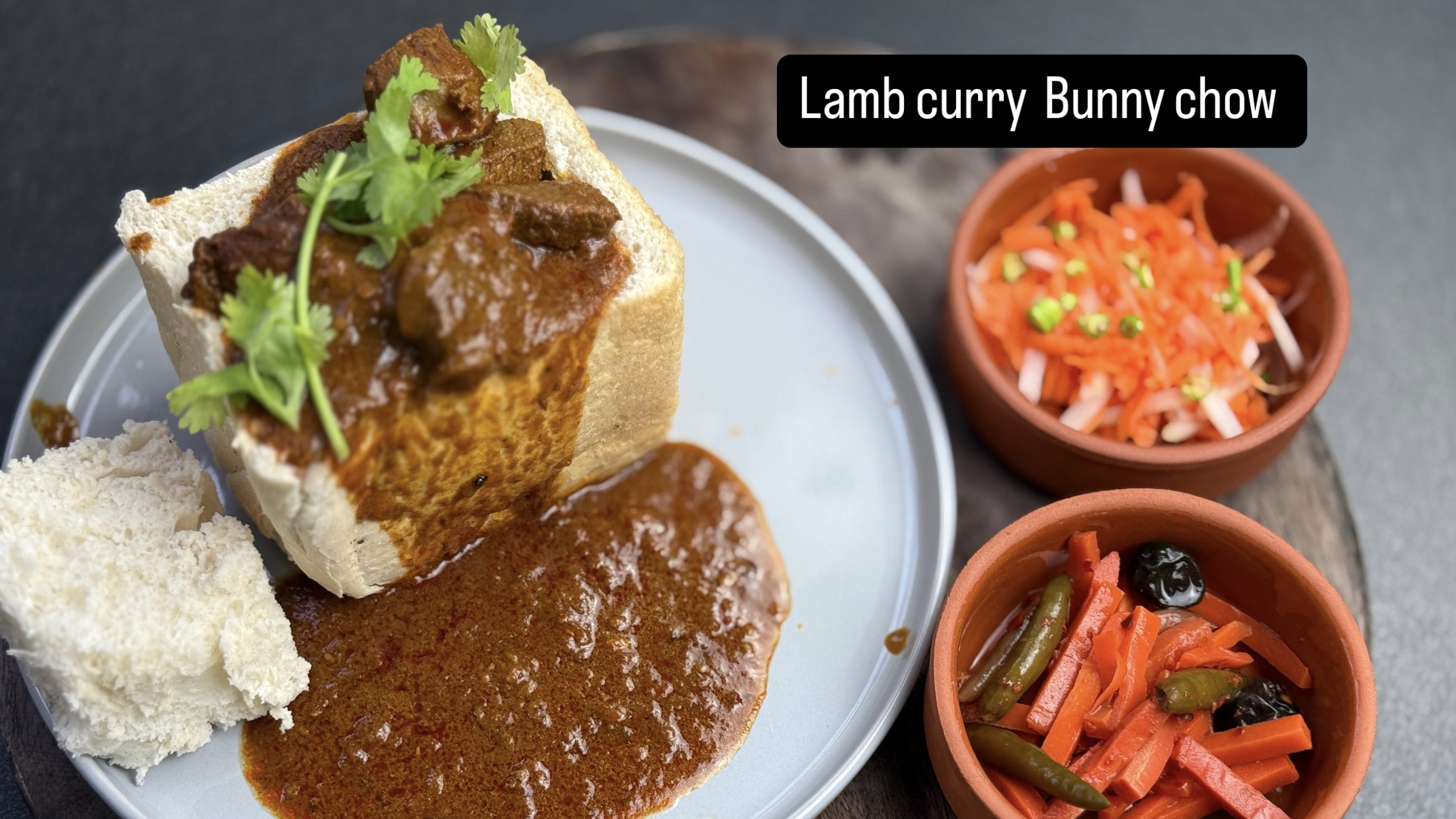 Durban style lamb curry bunny chow